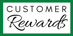 A white rectangle, outlined in green. Written inside are the words 'customer rewards'. 
