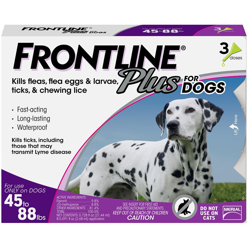 FRONTLINE Plus Flea & Tick Treatment for Large Dogs (45-88 pounds)