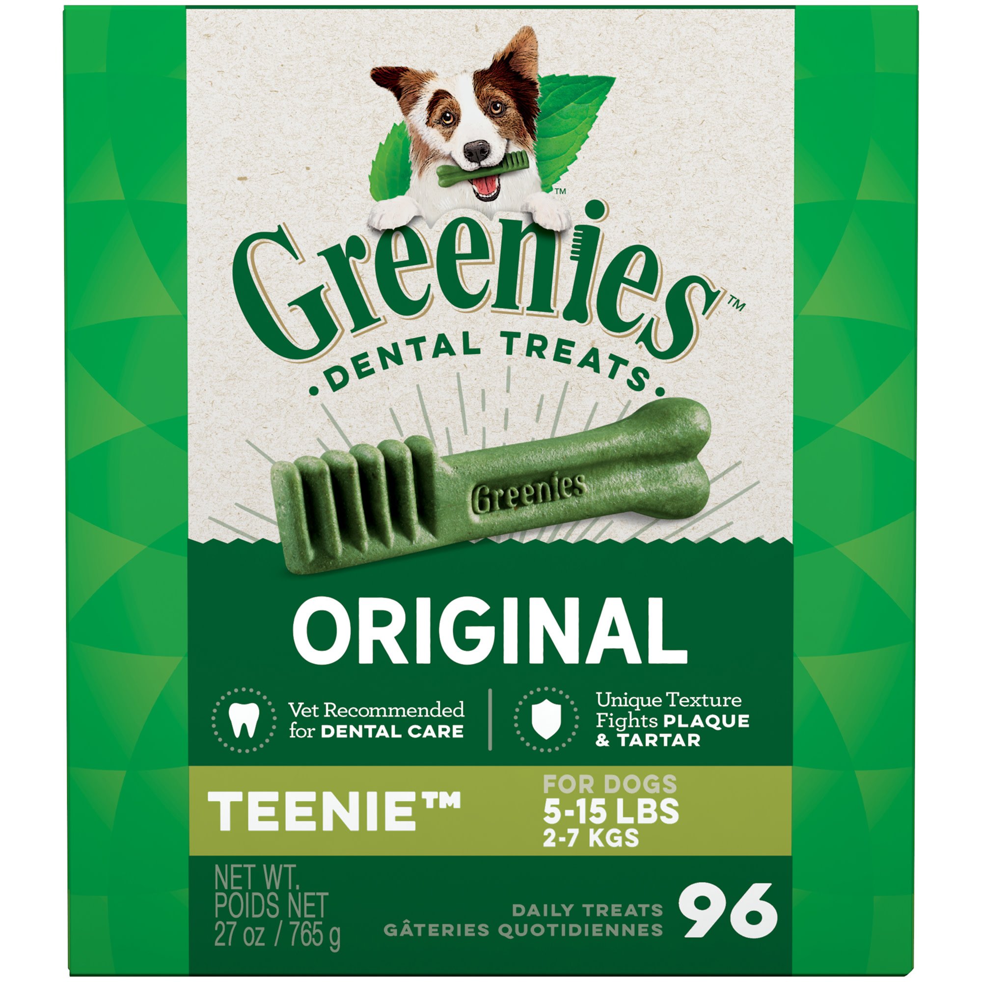 Greenies Original Teenie Dental Dog Treats, 27-oz, 96-count