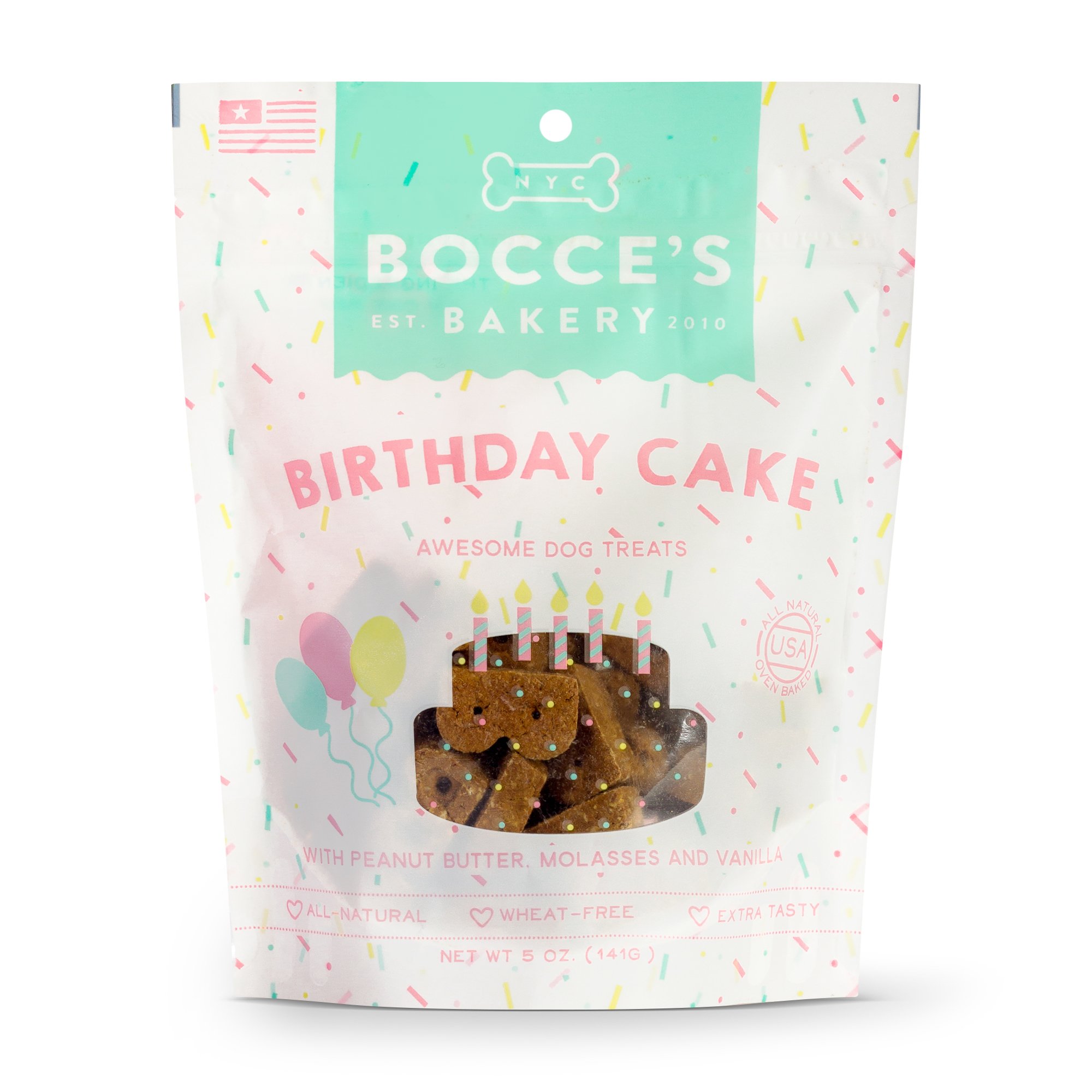 Bocce's Bakery Seasonal Birthday Cake Biscuits 5-oz