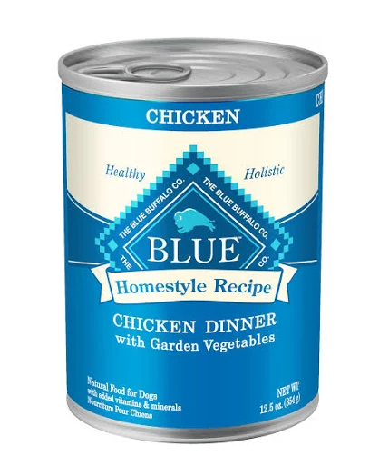 Blue Buffalo Homestyle Recipe Chicken Dinner with Garden Vegetables Grain-Free Wet Dog Food Can, 12.5-oz