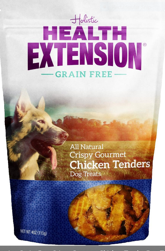 Health Extension Grain-Free Crispy Gourmet Chicken Tender Dog Treats, 4-oz