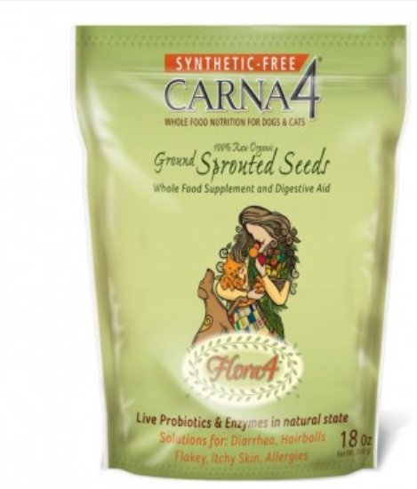 Carna4 Flora4 Ground Sprouted Seeds Dog & Cat Food Topper, 18-oz