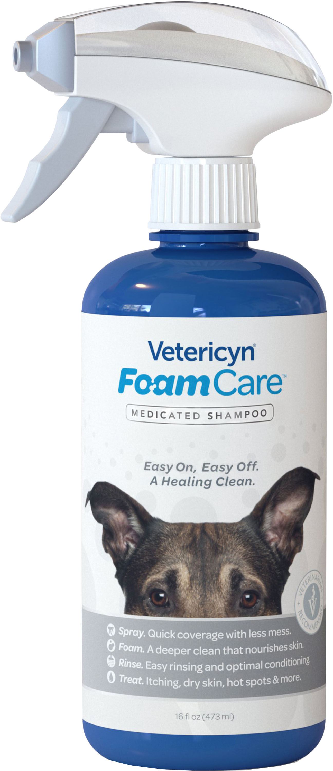Vetericyn FoamCare Medicated Shampoo for Pets, 16-oz spray