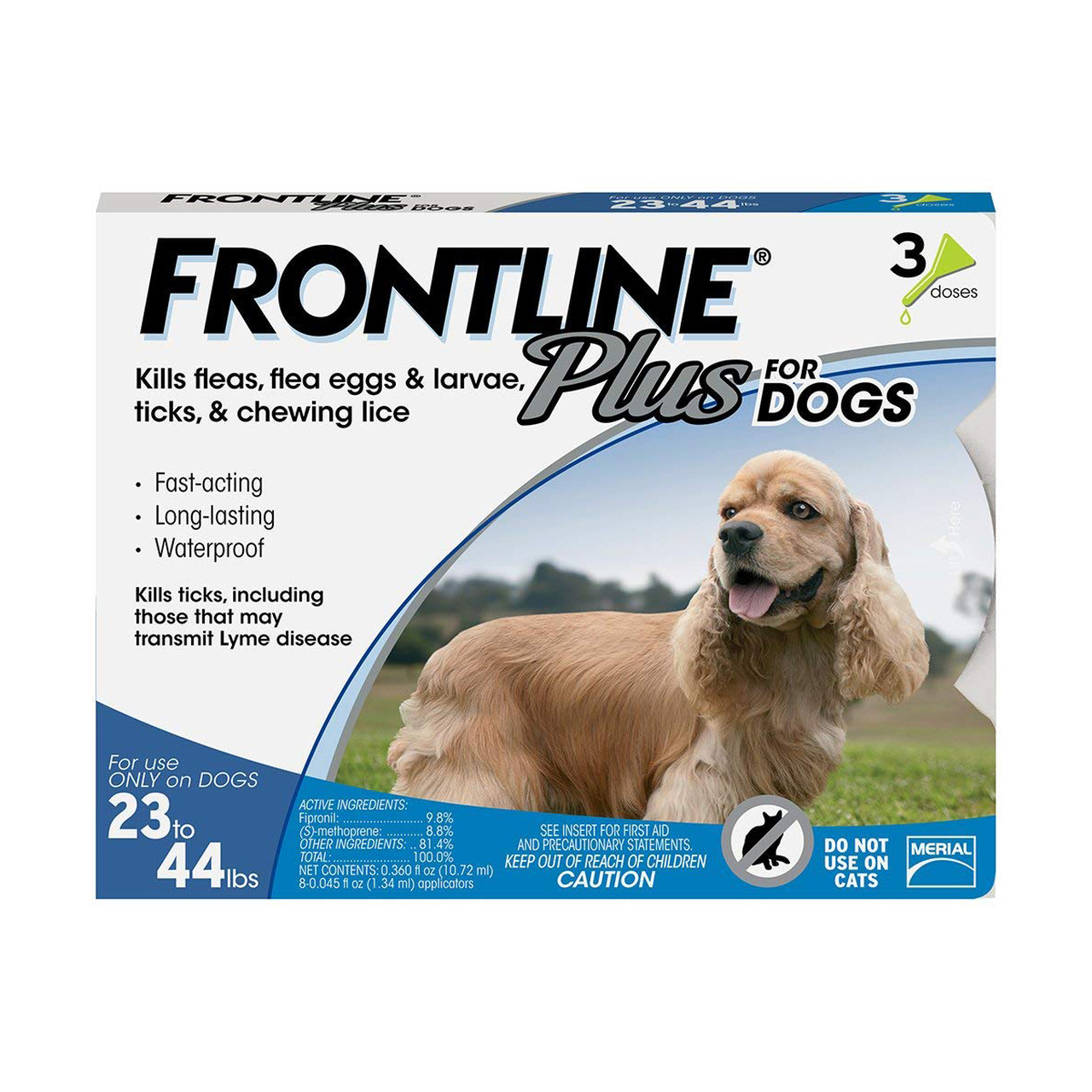 FRONTLINE Plus Flea & Tick Treatment for Medium Dogs (23-44 pounds)