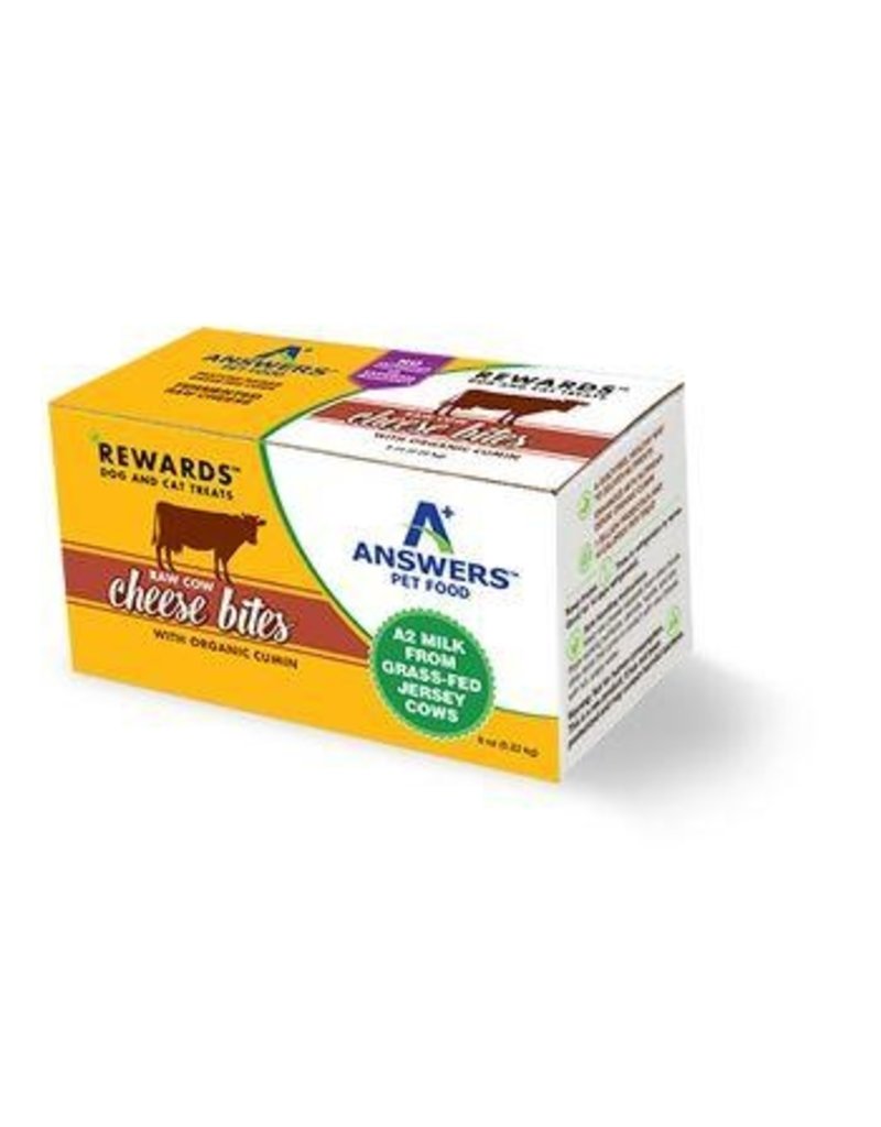 Answers Rewards Raw Cow Cheese Bites with Cumin Frozen Dog & Cat Treats, 8-oz