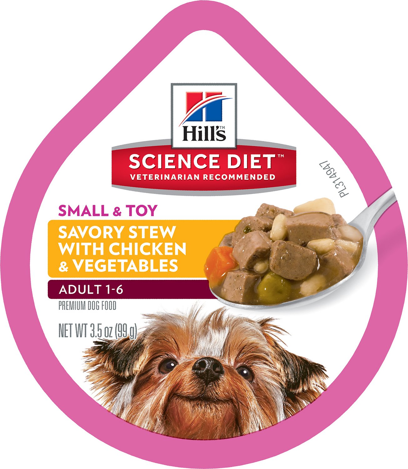 Hill's Science Diet Adult Small & Toy Breed Savory Chicken & Vegetable Stew Dog Food Trays, 3.5-oz