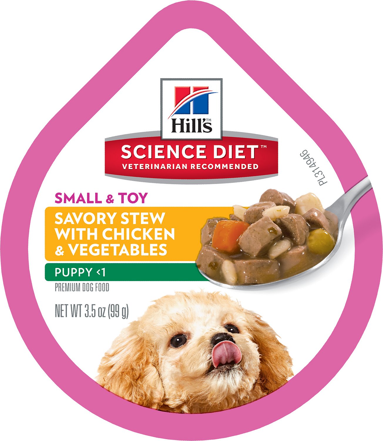 Hill's Science Diet Puppy Small & Toy Breed Savory Chicken & Vegetable Stew Dog Food Trays, 3.5-oz