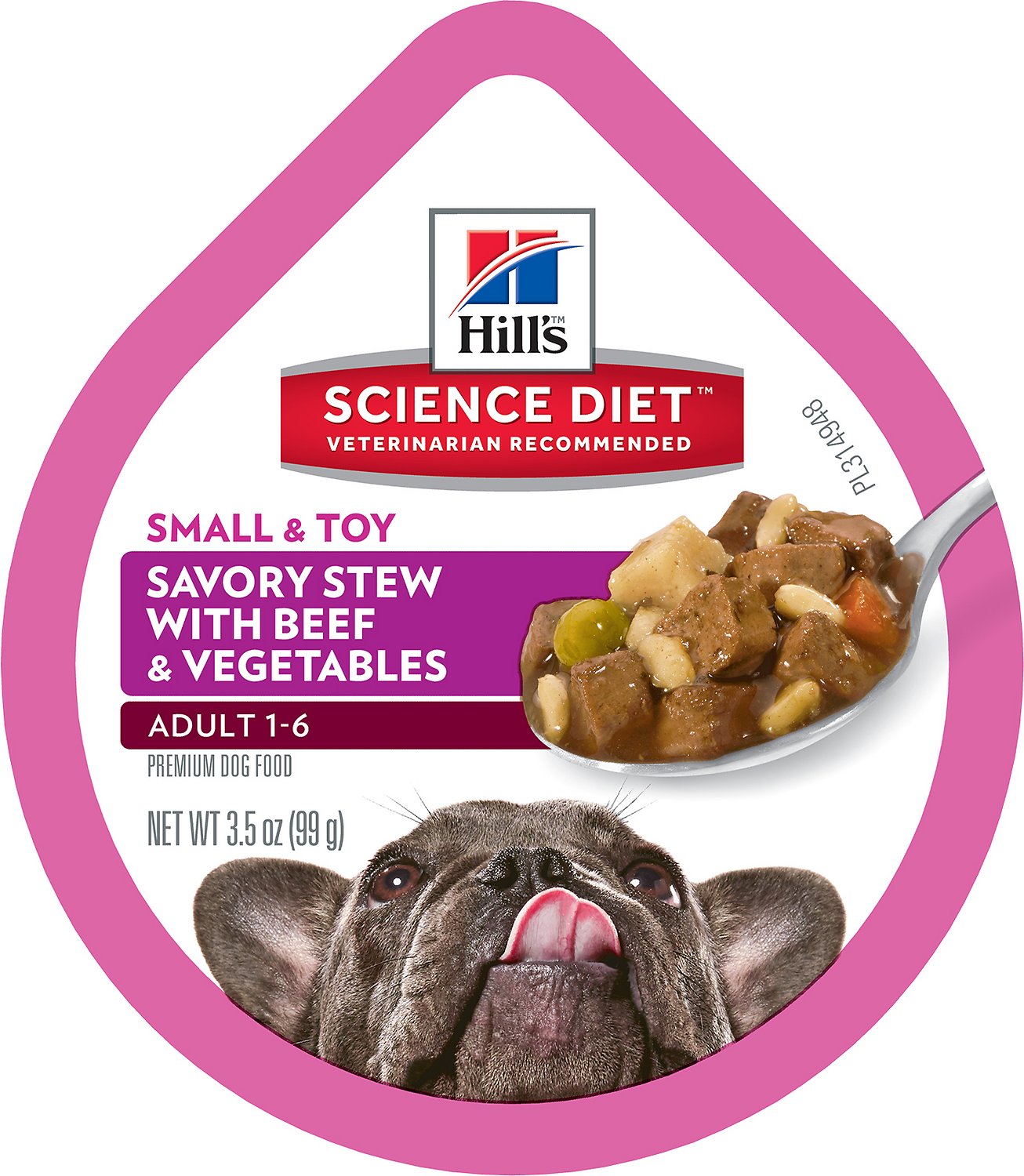 Hill's Science Diet Adult Small & Toy Breed Savory Beef & Vegetable Stew Dog Food Trays, 3.5-oz