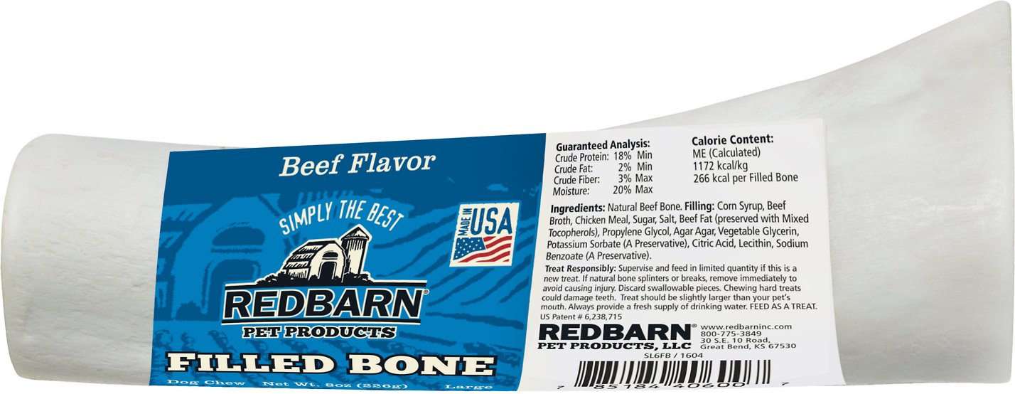 Redbarn Large Beef Filled Bones Dog Treats