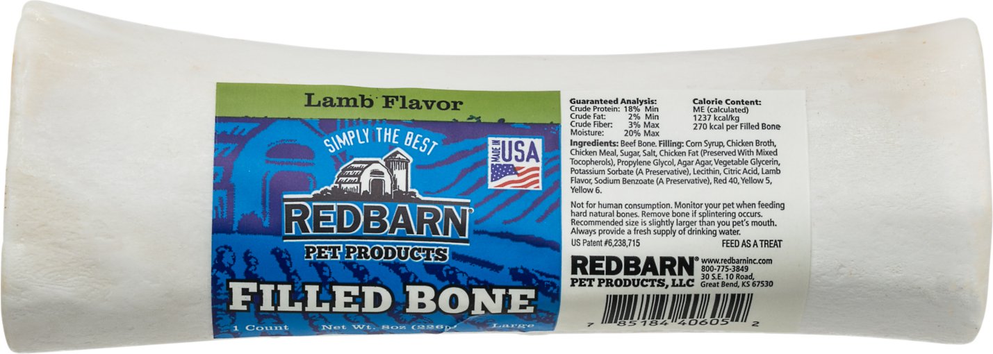 Redbarn Large Lamb Filled Bones Dog Treats