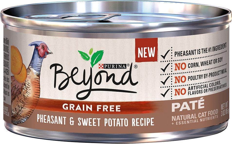 Purina Beyond Pheasant & Sweet Potato Pate Recipe Grain-Free Canned Cat Food, 3-oz, case of 12