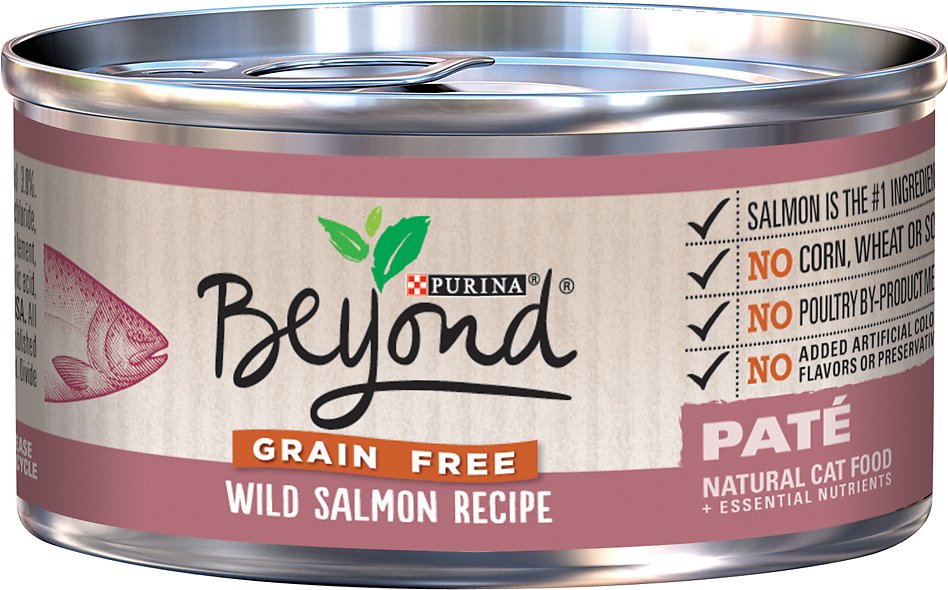 Purina Beyond Grain-Free Wild Salmon Pate Recipe Canned Cat Food, 3-oz, case of 12