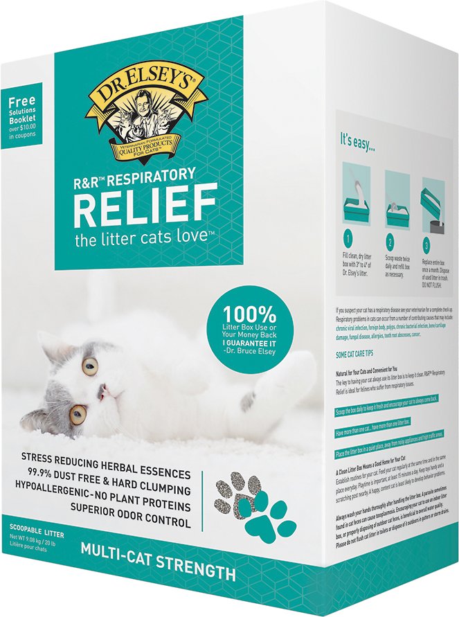 Dr. Elsey's Precious Cat Respiratory Relief Clumping Clay Cat Litter, 20-lb box