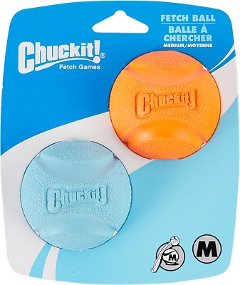 Chuckit! Fetch Ball Dog Toy, Color Varies, Medium, 2-pk