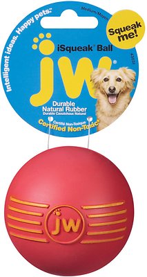 JW Pet iSqueak Ball Dog Toy, Color Varies, Medium