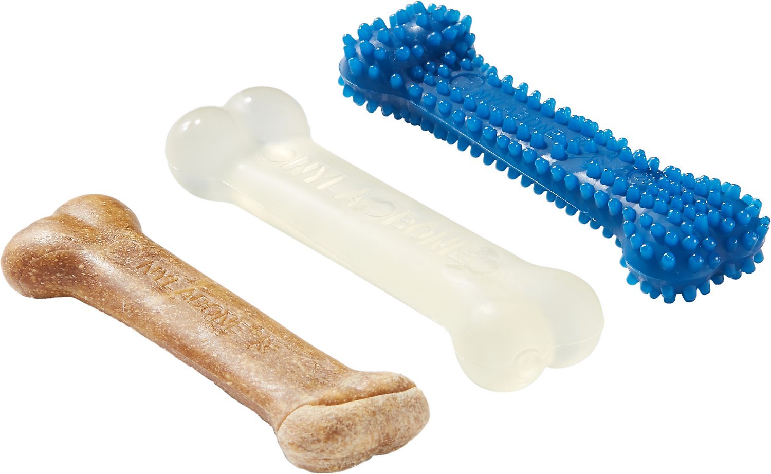 Nylabone Small Dog Value Triple Pack Dog Chew Toys, X-Small, 3.75-in (3-pack)