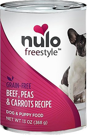 Nulo Dog Freestyle Pate Beef, Peas & Carrot Recipe Grain-Free Canned Dog Food, 13-oz