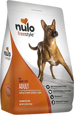 Nulo Dog Freestyle Turkey & Sweet Potato Recipe Grain-Free Adult Dry Dog Food, 24-lb