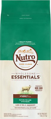 Nutro Wholesome Essentials Adult Pasture Fed Lamb & Rice Recipe Dry Dog Food, 5-lb