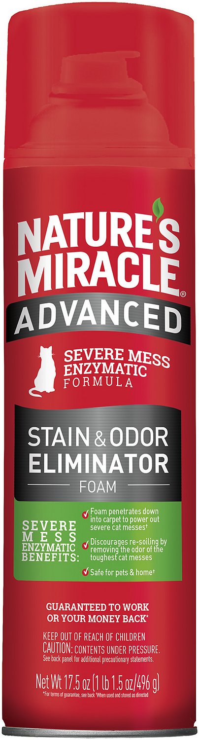 Nature's Miracle Advanced Cats Stain & Odor Foam Aerosol Spray, 17.5-oz bottle