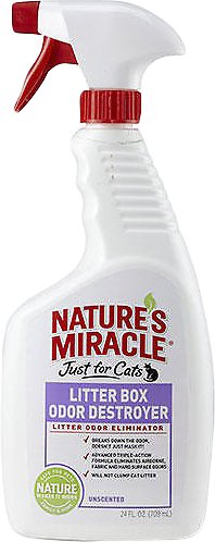 Nature's Miracle Just For Cats Litter Box Odor Destroyer Spray, 24-oz spray