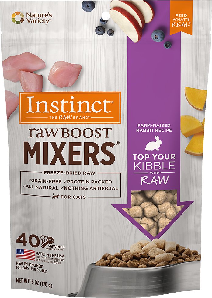 Instinct Raw Boost Mixers Rabbit Recipe Freeze-Dried Cat Food Topper, 6-oz