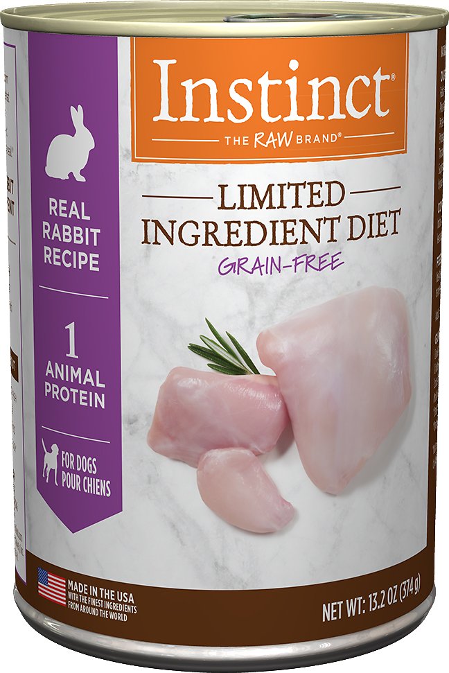 Instinct Limited Ingredient Diet Grain-Free Real Rabbit Recipe Natural Wet Canned Dog Food, 13.2-oz