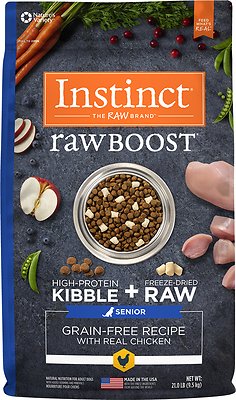Instinct Raw Boost Senior Grain-Free Recipe with Real Chicken Dry Dog Food, 21-lb