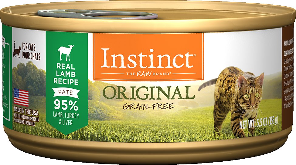 Instinct Original Grain-Free Real Lamb Recipe Natural Wet Canned Cat Food, 5.5-oz