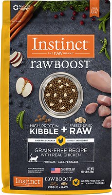 Instinct Raw Boost Grain-Free Recipe with Real Chicken Dry Cat Food, 10-lb