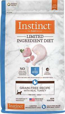 Instinct Limited Ingredient Diet Grain-Free Recipe with Real Turkey Dry Cat Food, 11-lb