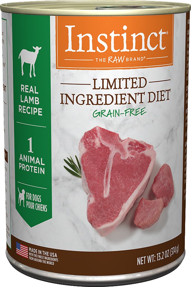 Instinct Limited Ingredient Diet Grain-Free Real Lamb Recipe Natural Wet Canned Dog Food, 13.2-oz
