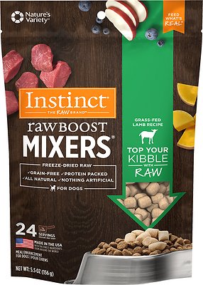 Instinct Raw Boost Mixers Lamb Recipe Freeze-Dried Dog Food Topper, 5.5-oz