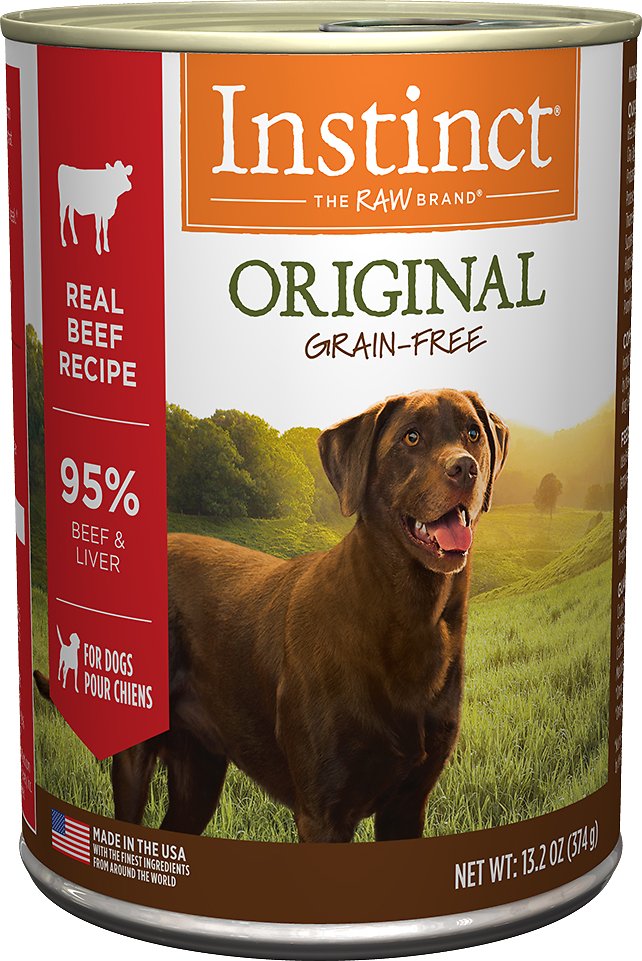 Instinct Original Grain-Free Real Beef Recipe Natural Wet Canned Dog Food, 13.2-oz