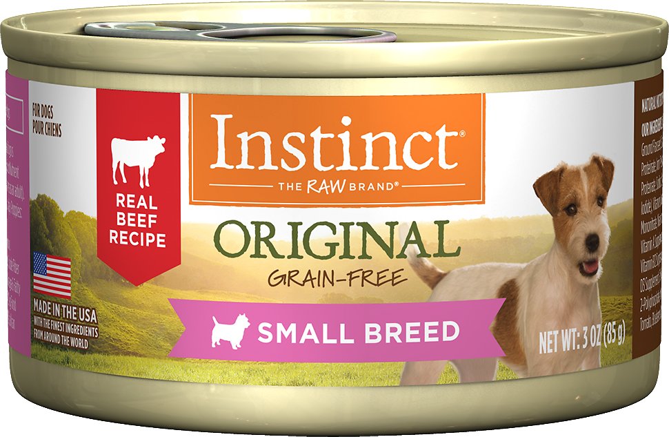 Instinct Original Small Breed Grain-Free Real Beef Recipe Natural Wet Canned Dog Food, 5.5-oz