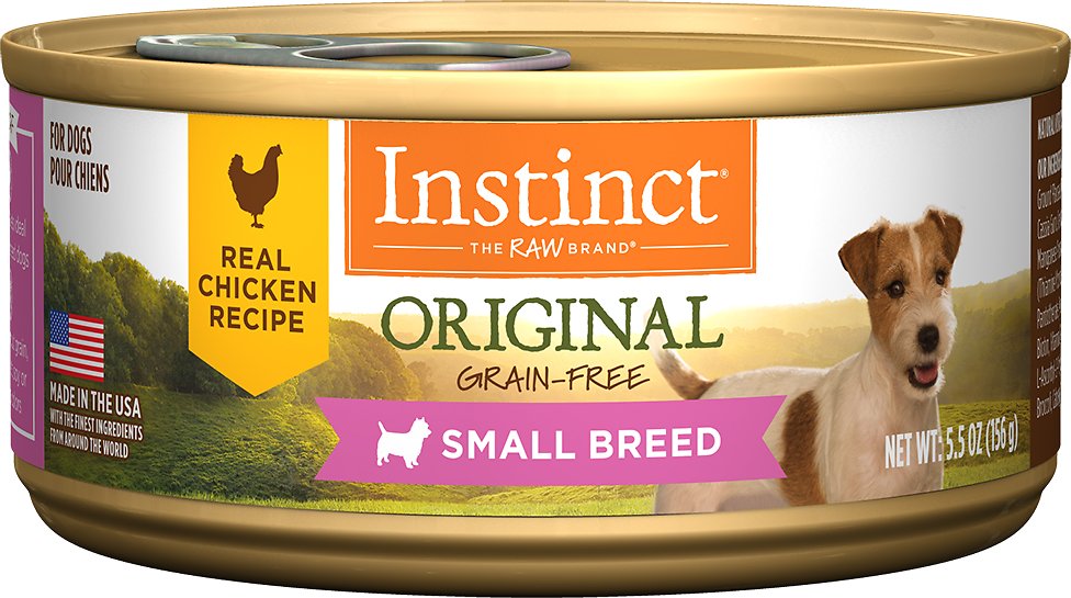 Instinct Original Small Breed Grain-Free Real Chicken Recipe Natural Wet Canned Dog Food, 5.5-oz