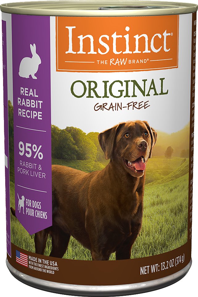 Instinct Original Grain-Free Real Rabbit Recipe Natural Wet Canned Dog Food, 13.2-oz