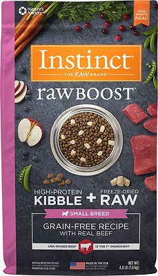 Instinct Raw Boost Small Breed Grain-Free Recipe with Real Beef Dry Dog Food, 4-lb