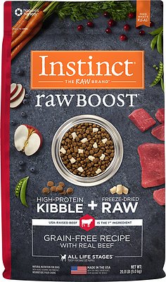 Instinct Raw Boost Grain-Free Recipe with Real Beef Dry Dog Food, 20-lb