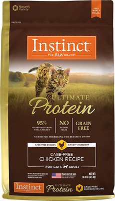 Instinct Ultimate Protein Grain-Free Cage-Free Chicken Recipe Dry Cat Food, 10-lb
