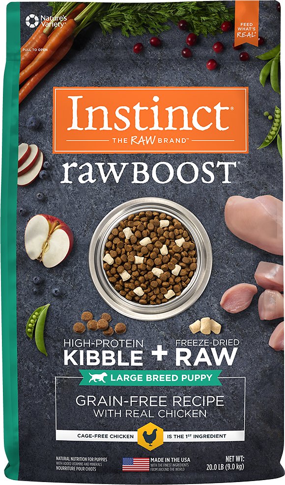 Instinct Raw Boost Large Breed Puppy Grain-Free Recipe with Real Chicken Dry Dog Food, 20-lb