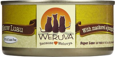 Weruva Meow Luau with Mackerel & Pumpkin Grain-Free Canned Cat Food