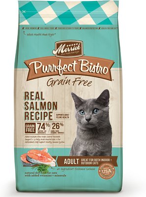 Merrick Purrfect Bistro Grain-Free Real Salmon Recipe Adult Dry Cat Food, 12-lb