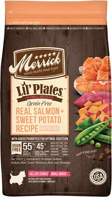 Merrick Lil' Plates Grain-Free Real Salmon & Sweet Potato Dry Dog Food, 4-lb