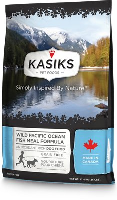 KASIKS Wild Pacific Ocean Fish Meal Formula Grain-Free Dry Dog Food, 25-lb