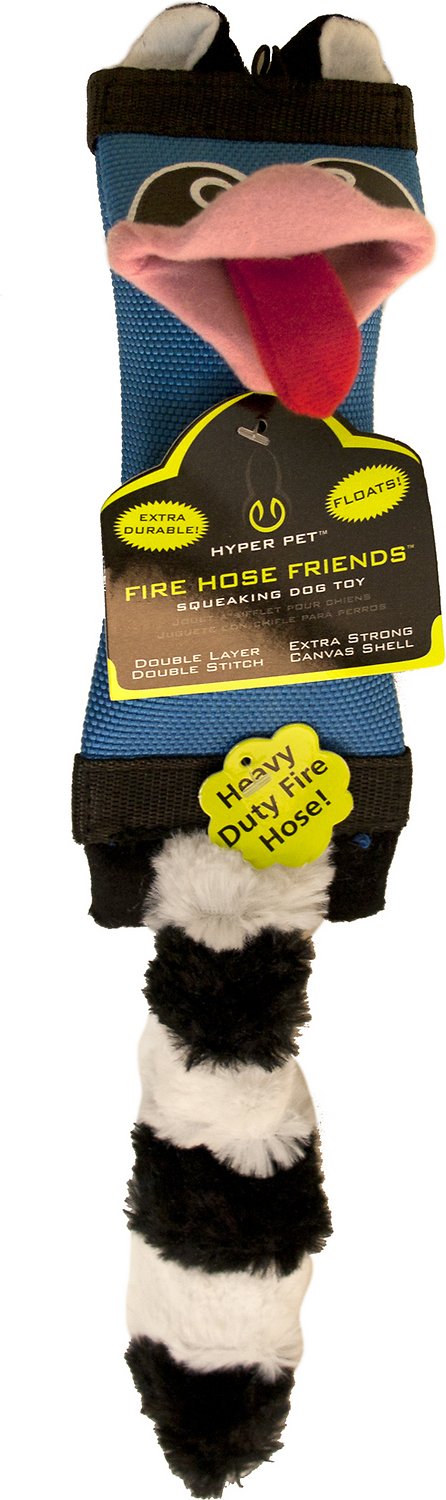 Hyper Pet Firehose Friends Raccoon Dog Toy