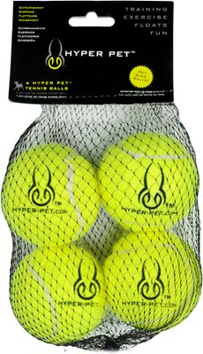 Hyper Pet 4 Pack of Balls for Dogs, Green, Regular