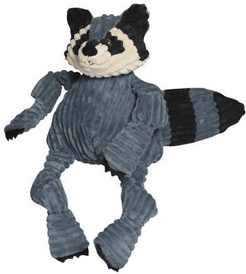 HuggleHounds Knottie Raccoon Dog Toy, Small