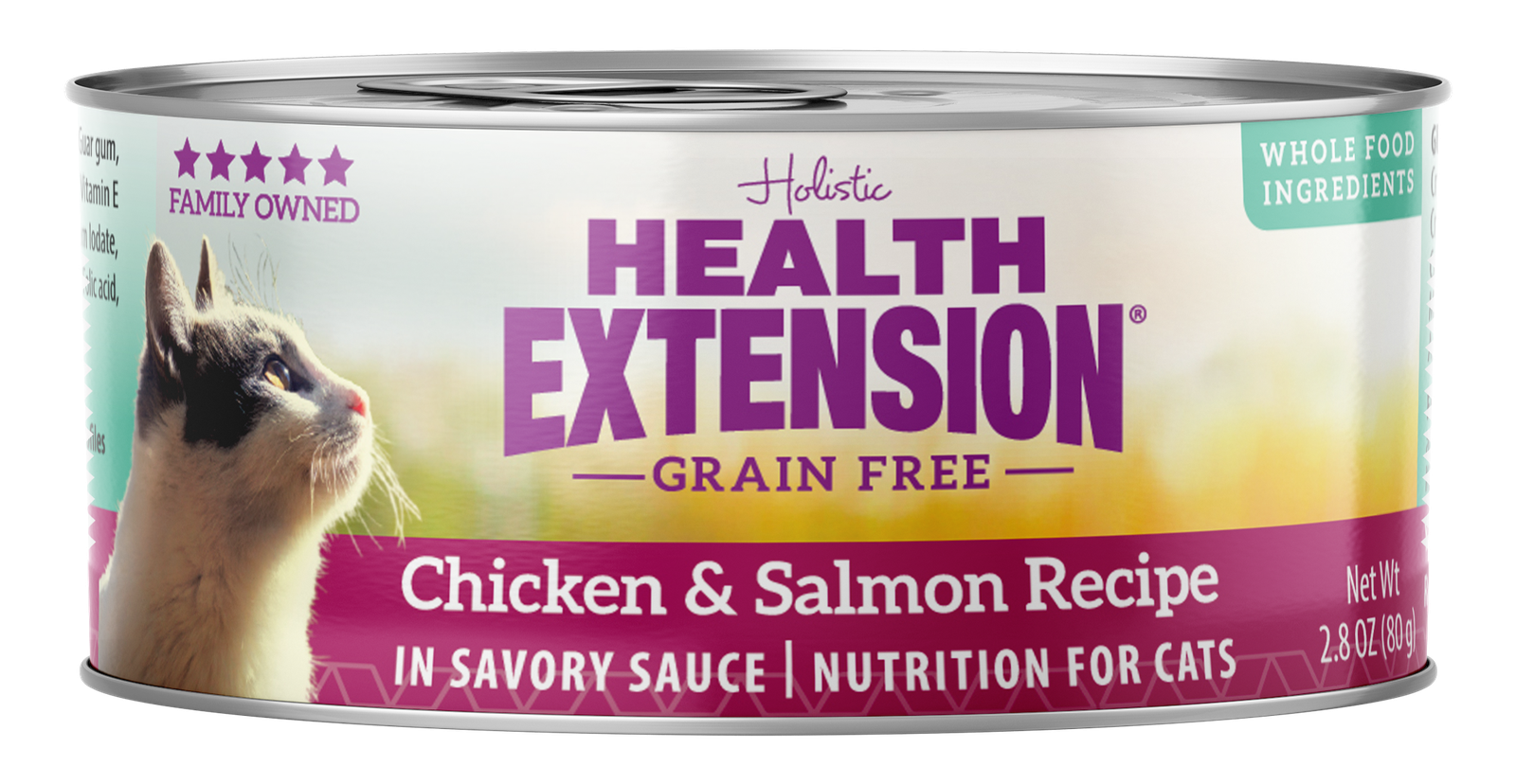 Health Extension Grain-Free Chicken & Salmon Recipe Canned Cat Food, 2.8-oz